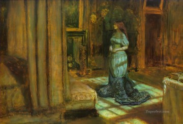  Pre Painting - eve of st agnus Pre Raphaelite John Everett Millais